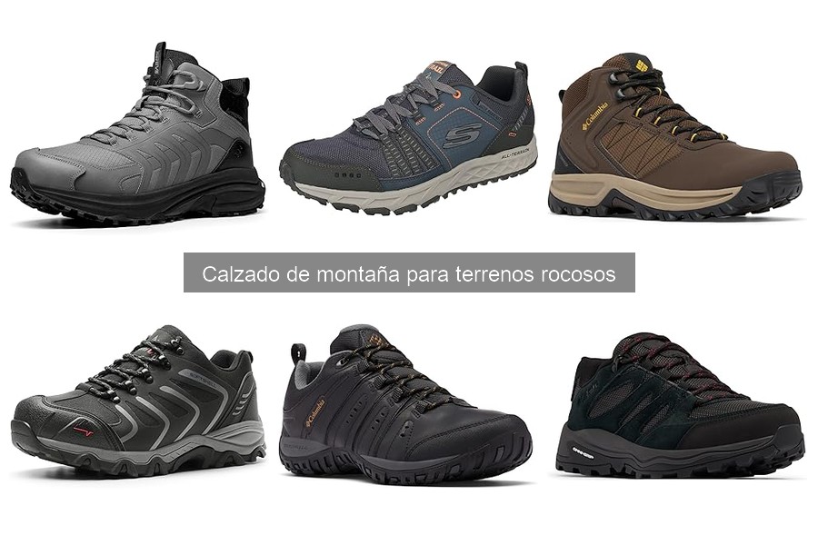 Calzado de montaña económico para terrenos rocosos