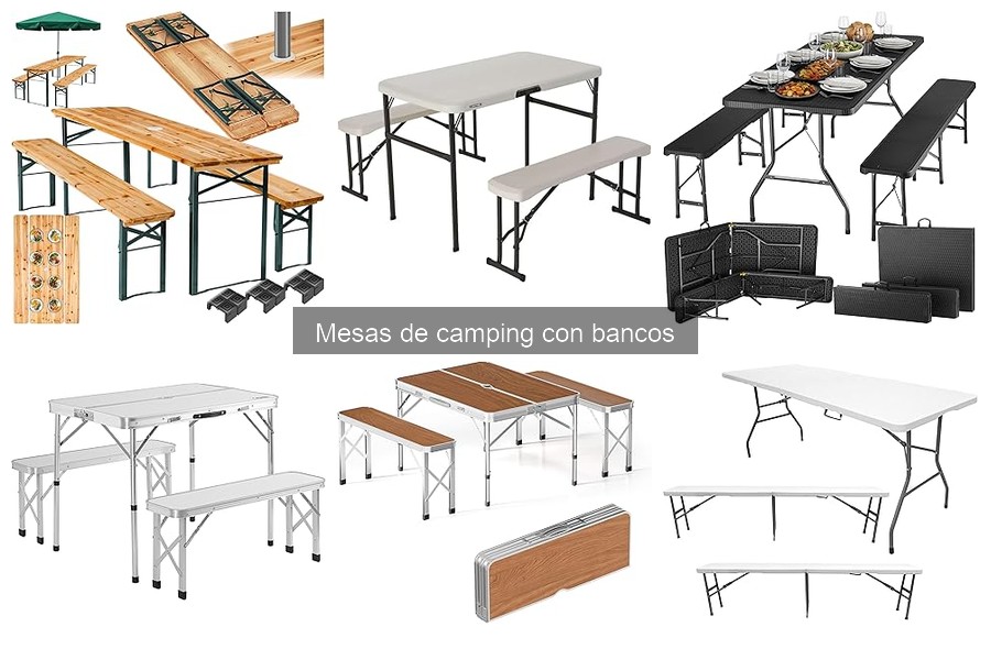Comparativa de mesas de camping: con bancos vs sin bancos