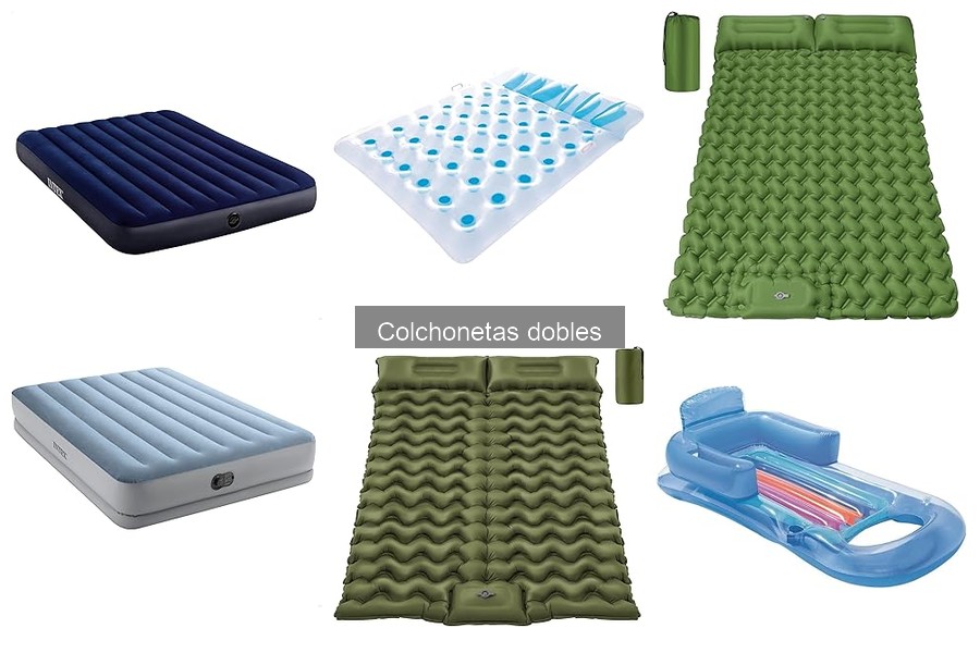 ¿Cuánto pesa una colchoneta doble para camping?