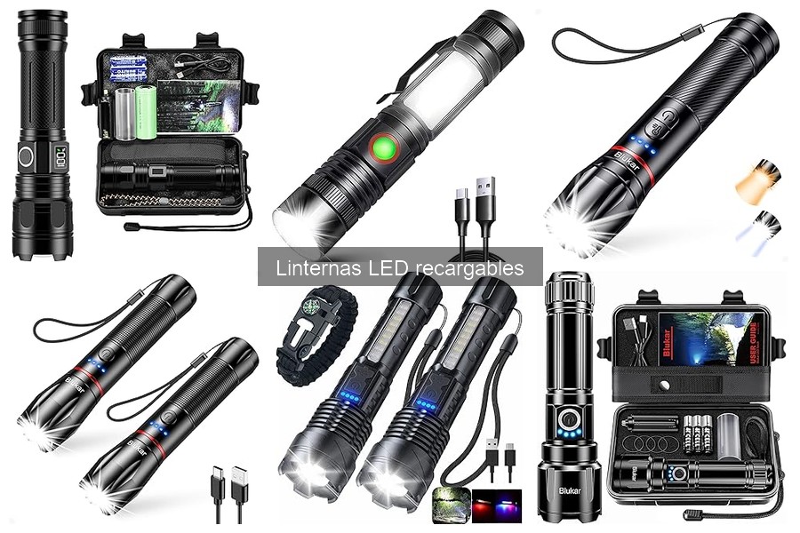 Linternas LED recargables ideales para emergencias domésticas