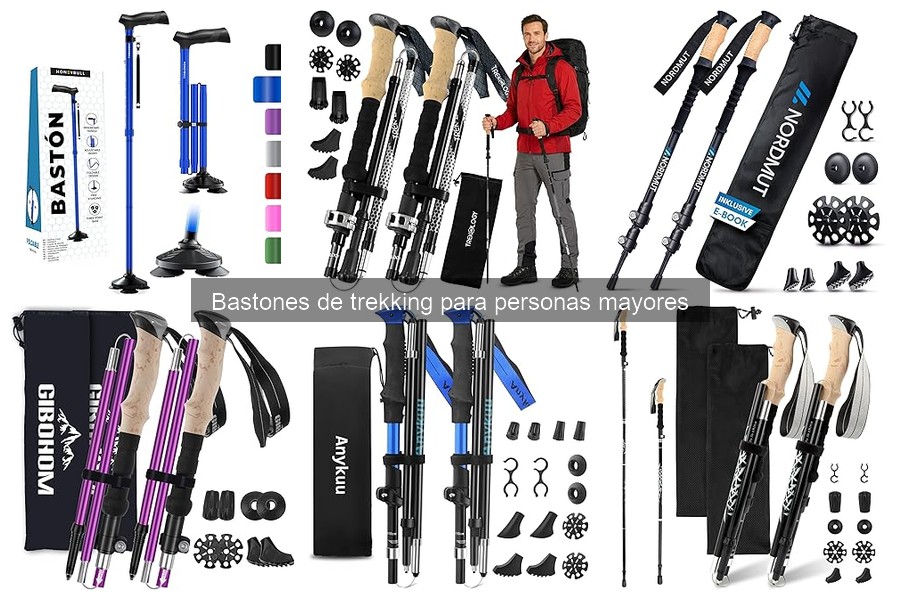 Mejores materiales para bastones de trekking para mayores