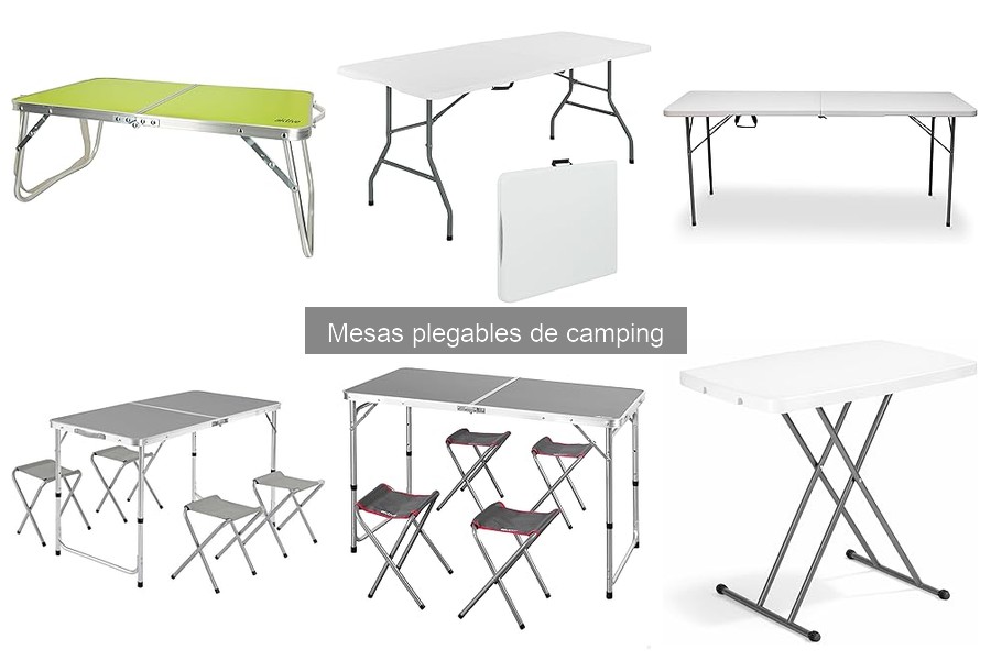 Mesas Plegables de Camping con Luz y Tomas de Corriente