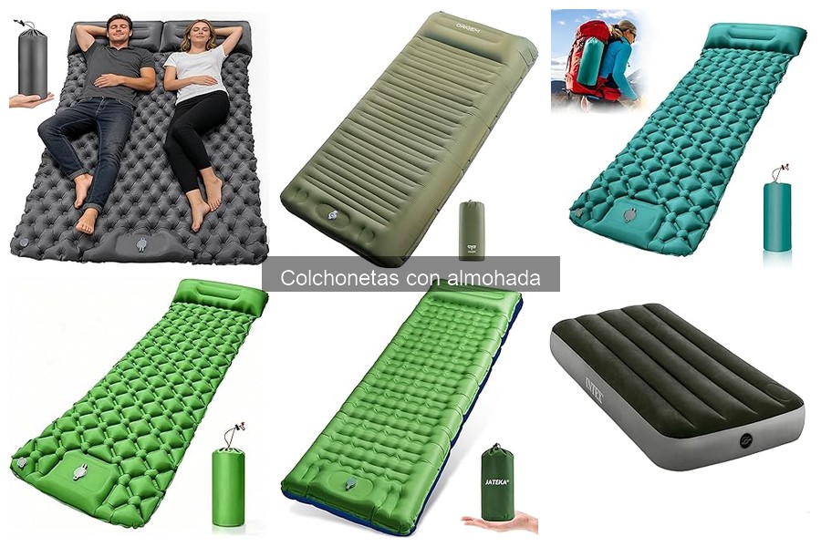 ¿Qué es una colchoneta con almohada para camping?