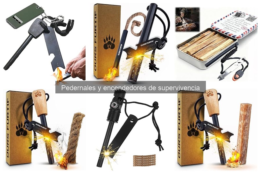 ¿Qué son los pedernales y encendedores de supervivencia?