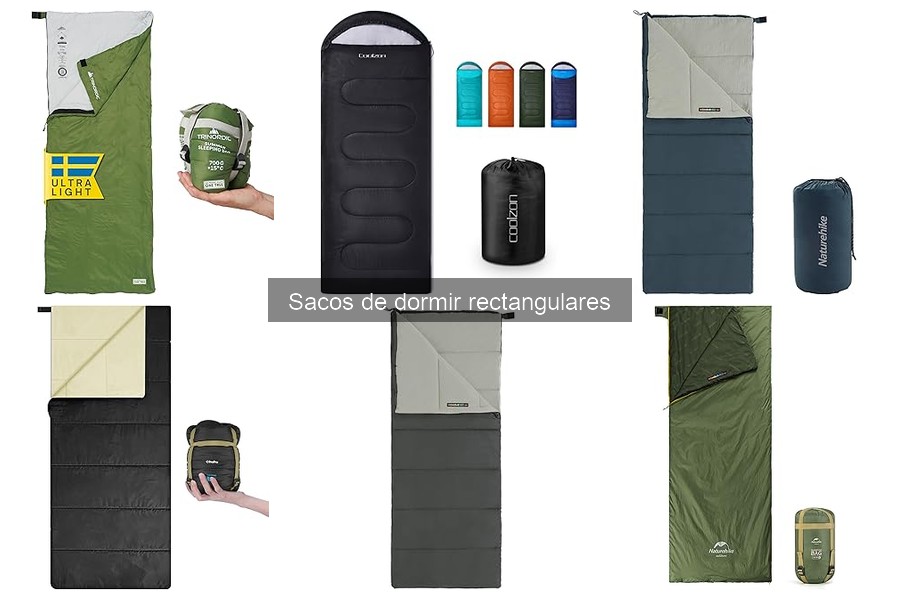 Tipos de sacos de dormir rectangulares y sus usos